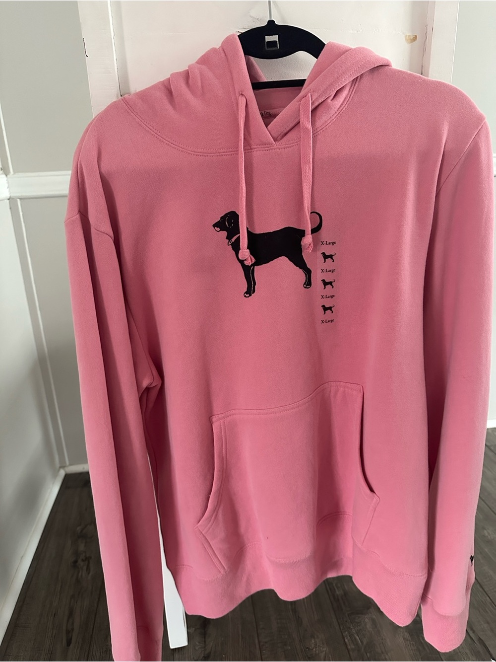 The Black Dog Pink Hoodie with Black Dog Graphic